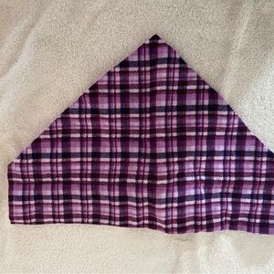 Dog bandanna lavender purple flannel 13 1/2 inches soft fabric new